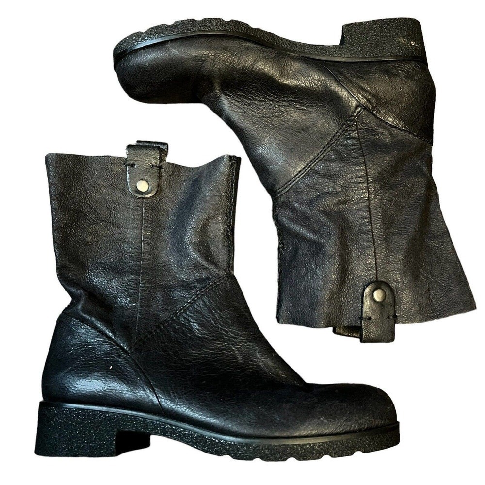 Nine West Vintage America Collection Black Leather Ankle Boots Size 7 NW Bradley